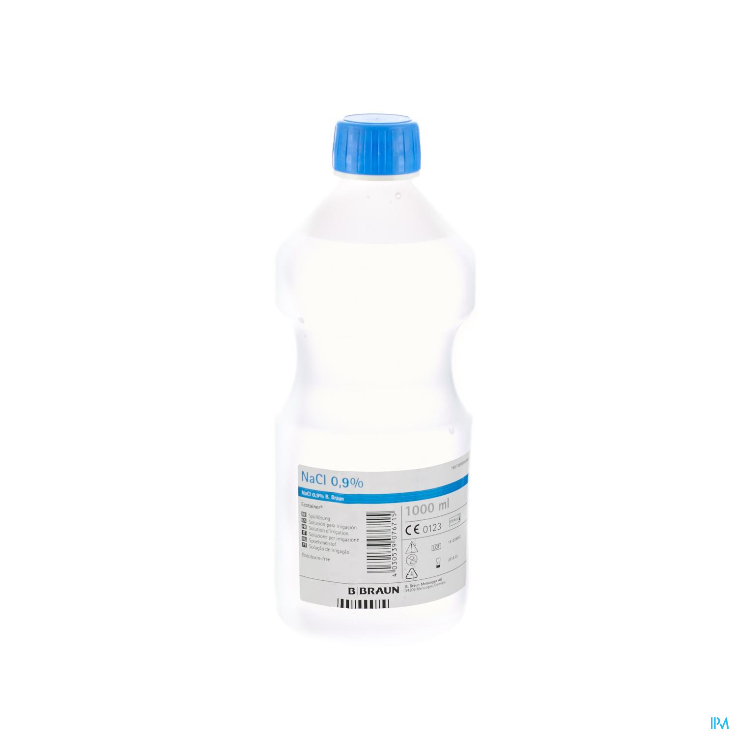 Ecotainer B.Braun Nacl 0,9 % 1000ml Ce médicament est une solution de chlorure de sodium qui vous est administrée à l’aide d’un petit tube introduit dans une veine (perfusion intraveineuse). Il contient du chlorure de sodium à une concentration identique à la concentration des sels dans vot