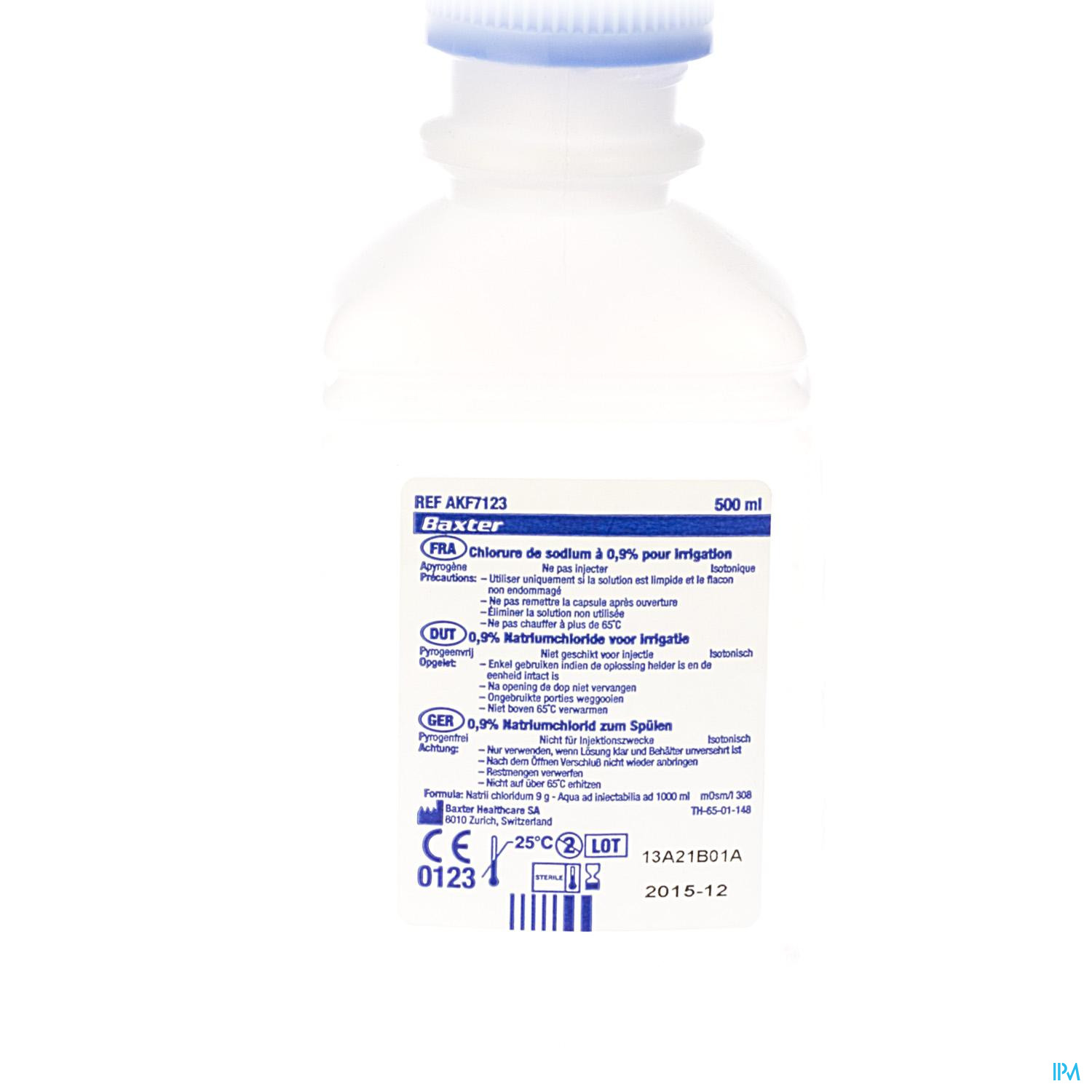 BX VIAPACK NACL 0.9% IRRIG. 500ML Fysiologische oplossing spoelt en reinigt de neus en de ogen. Fysiologisch oplossing 0,9% is zodanig samengesteld, dat het overeenkomt met het lichaamseigen traan- en neusvocht, waardoor irritatie voorkomen wordt.