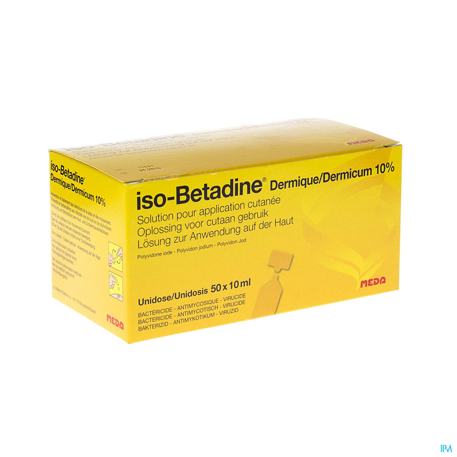 ISO BETADINE DERM 10% 50X10ML UD ISO BETADINE DERM 10% 50X10ML UD