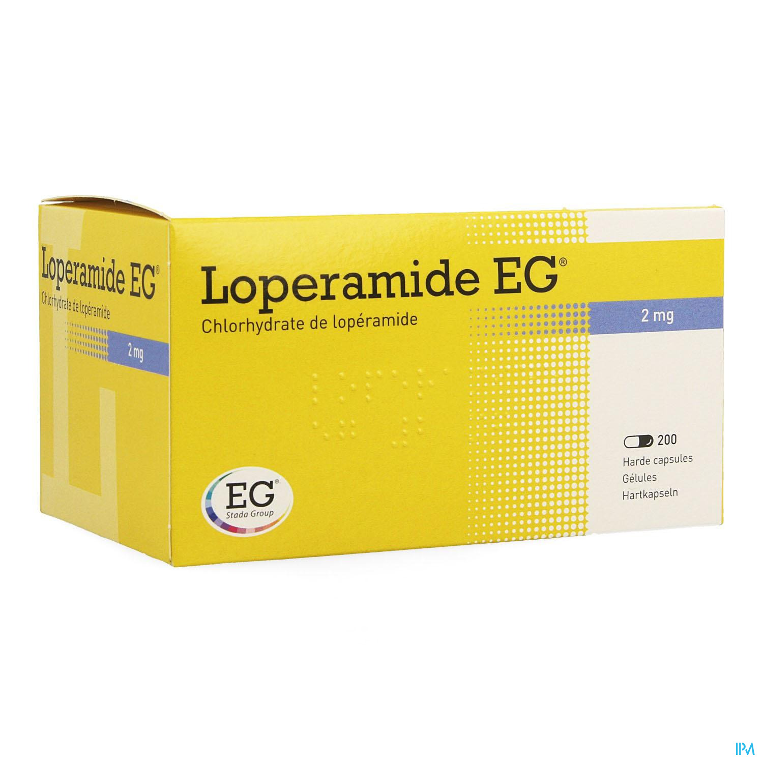 Loperamide EG caps 200x2mg Loperamide is een snel werkend middel tegen diarree. Loperamide is aangewezen bij de behandeling van de symptomen van plotseling optredende of langdurige diarree. Loperamide kan aanbevolen worden bij reizigersdiarree. Loperamide is eveneeens aangewezen om