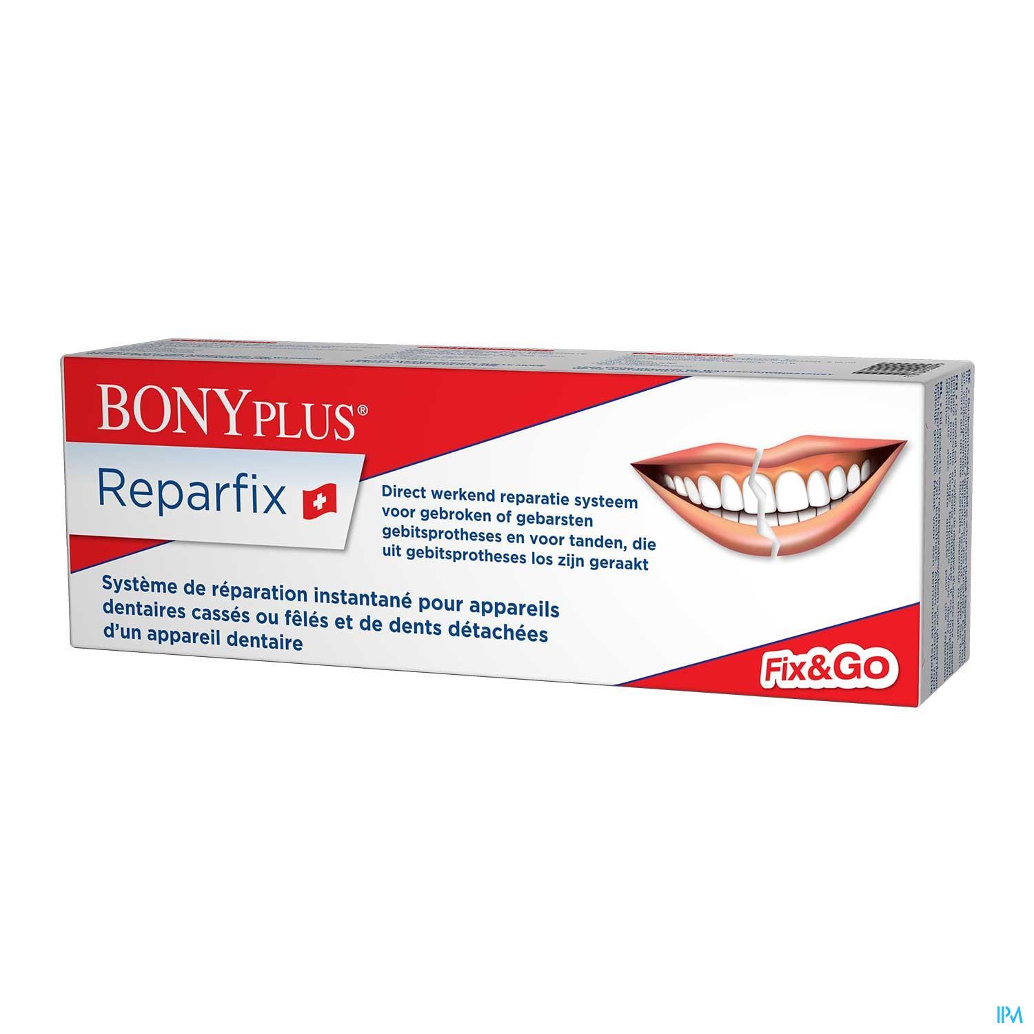 Bonyplus Dental Reparfix Herstellingskit Gebit - Kunstgebit - Mond, tanden & lippen - Schoonheid, Verzorging - Apotheek Peeters Oudsbergen (Peeters Pharma BV)