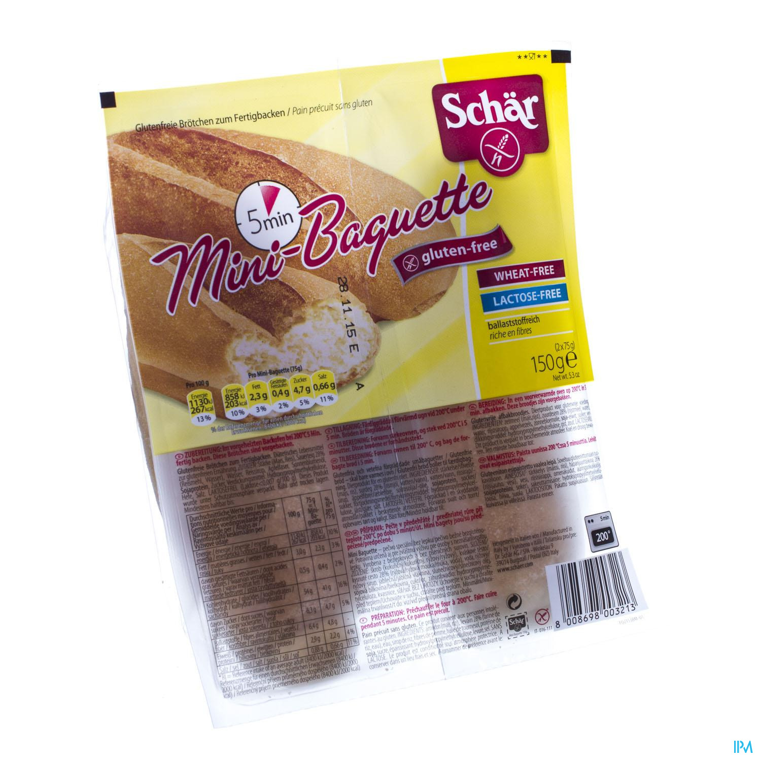 SCHAR BROOD DUO BROOD 150G 6569 SCHAR BROOD DUO BROOD 150G 6569