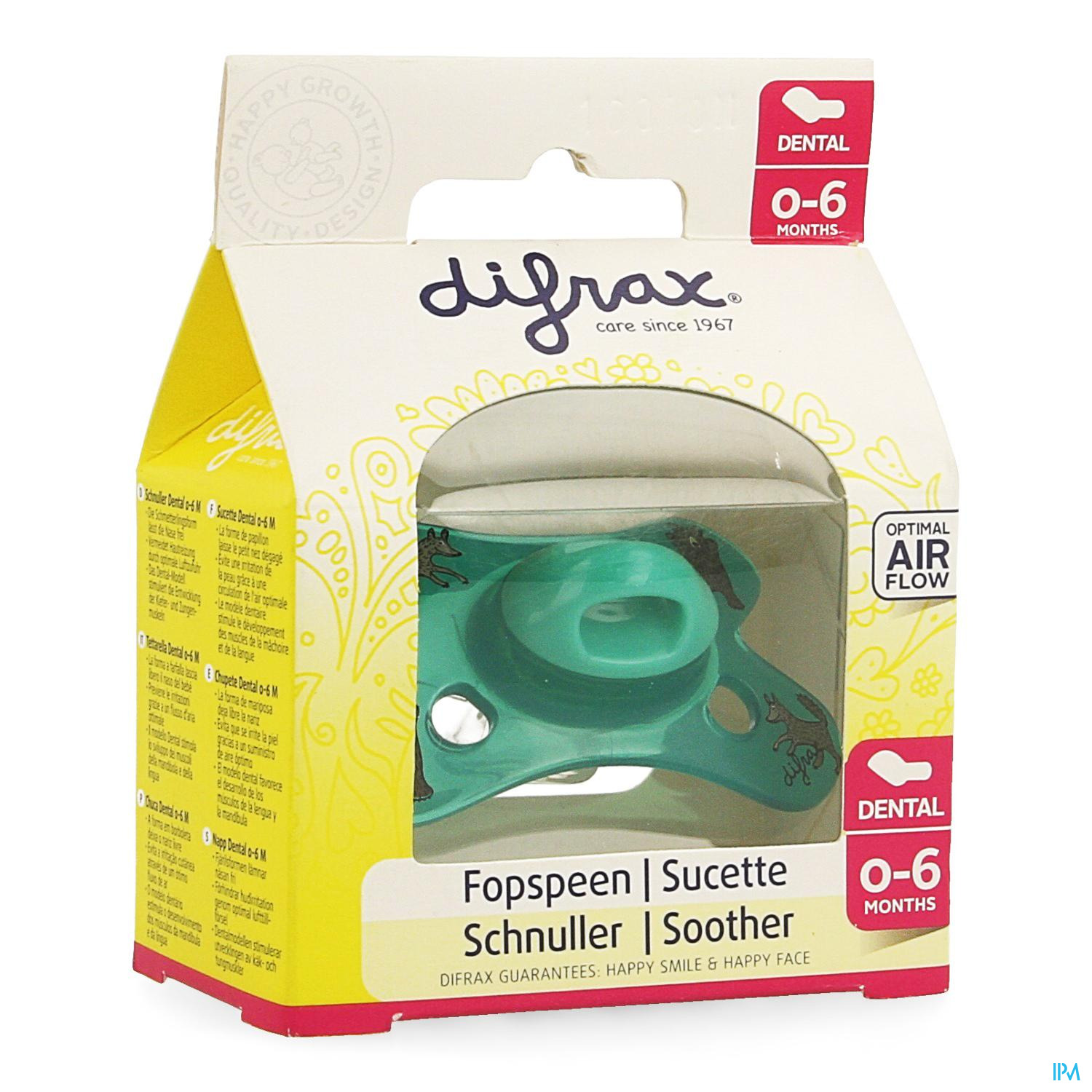 Difrax Sucette Silicone Mini-dental 0-6m 799 - Sucette - Biberons
