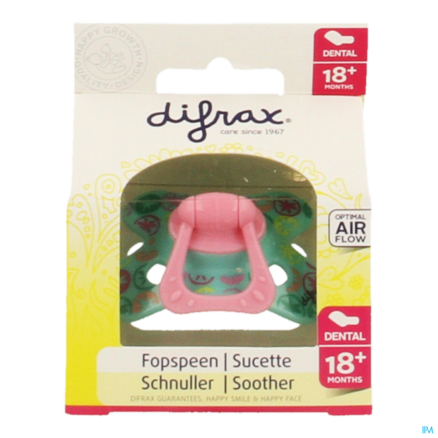 Difrax Sucette Sil Dental Xtra Forte +18m 342 - Sucette - Biberons et  tétines - Mère et Enfants - Apotheek Peeters Oudsbergen (Peeters Pharma BV)