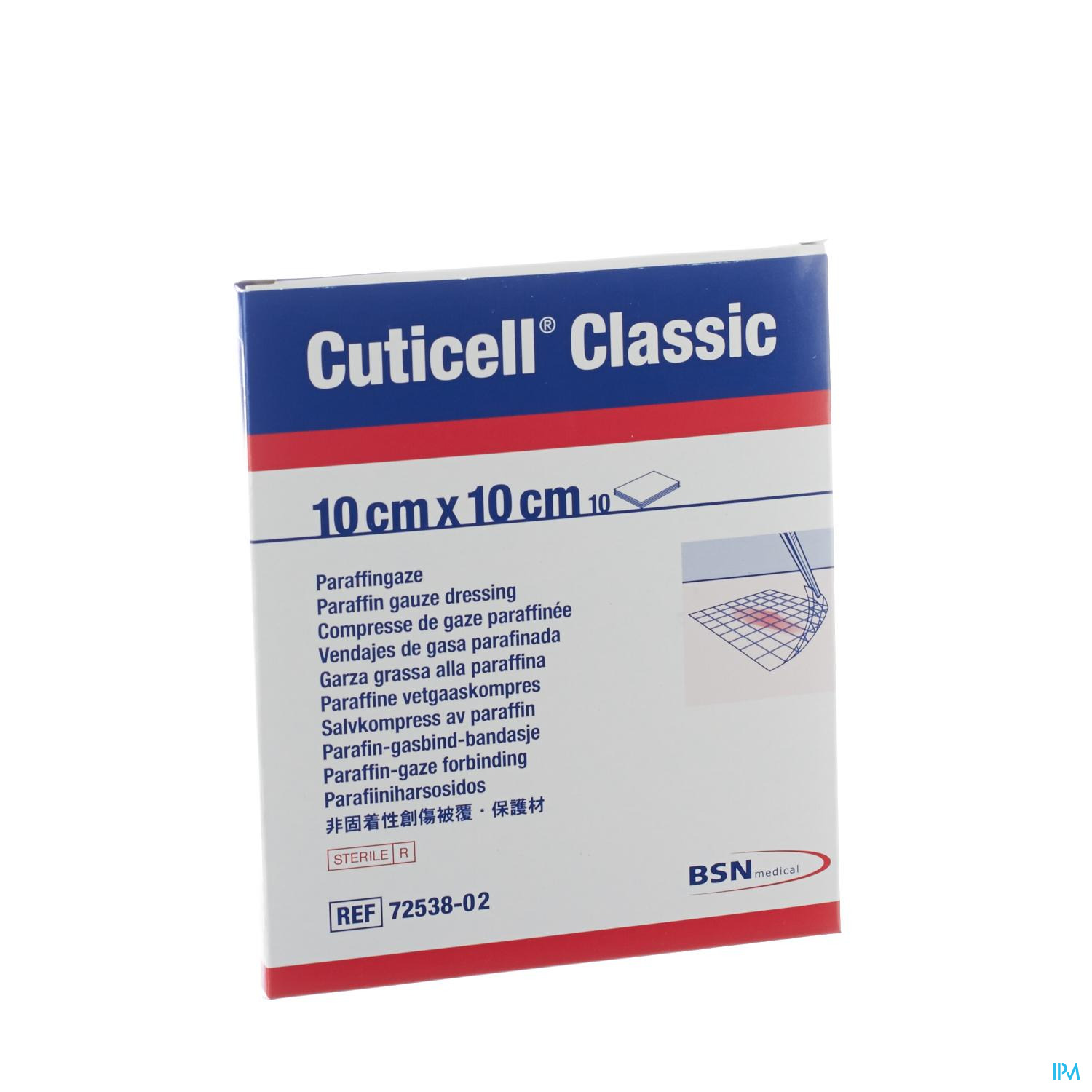 Cuticell Classic Gaaskompres 10,0x10cm 10 stuks 7253802 Cuticell Classic is de oplossing voor de behandeling van vochtige wonden. Het katoenen gaas heeft een open structuur en is geïmpregneerd met zachte paraffine. Dit vergemakkelijkt het verwisselen van het kompres en gaat uitdroging van de wond tegen.
100