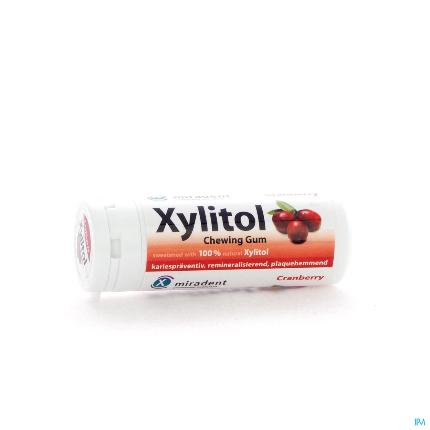 Miradent Chewing Gum Xylitol Canneberge Sans Sucre 30x Le Xylitol Chewing-gum favorise l’hygiène bucco-dentaire et a des propriétés médicales
Xylitol Chewing-gum est un partenaire de l’hygiène bucco-dentaire et a des propriétés médicales. Il constitue un complément fantastique au brossage quotidien de vos de