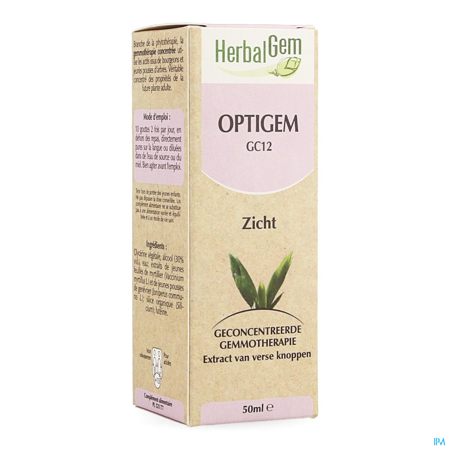 Herbalgem Optigem Zicht Complex Gutt 50ml - Gemmotherapie - Natuur ...
