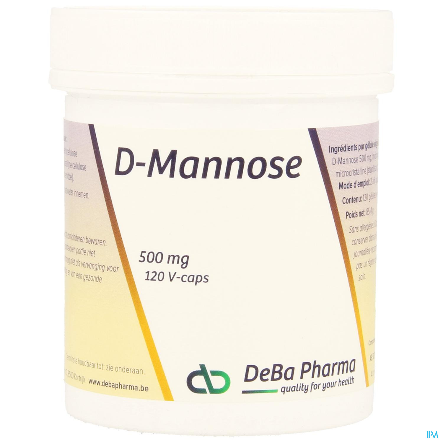 D-MANNOSE 500MG V-CAPS 120 DEBA D-MANNOSE 500MG V-CAPS 120 DEBA