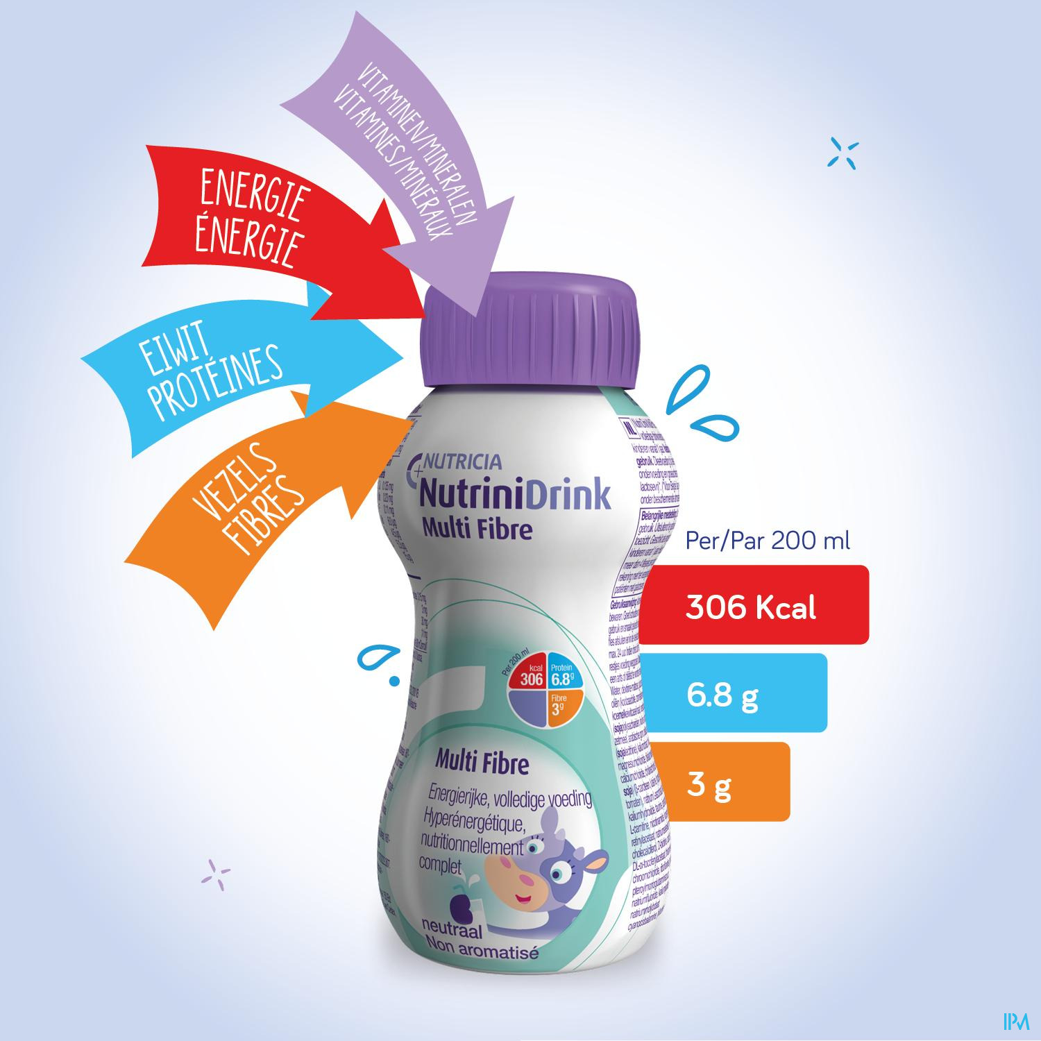 NUTRINIDRINK MULTI FIBRE CHOCOLADESMAAK FLESJE 200ML NUTRINIDRINK MULTI FIBRE CHOCOLADESMAAK FLESJE 200ML