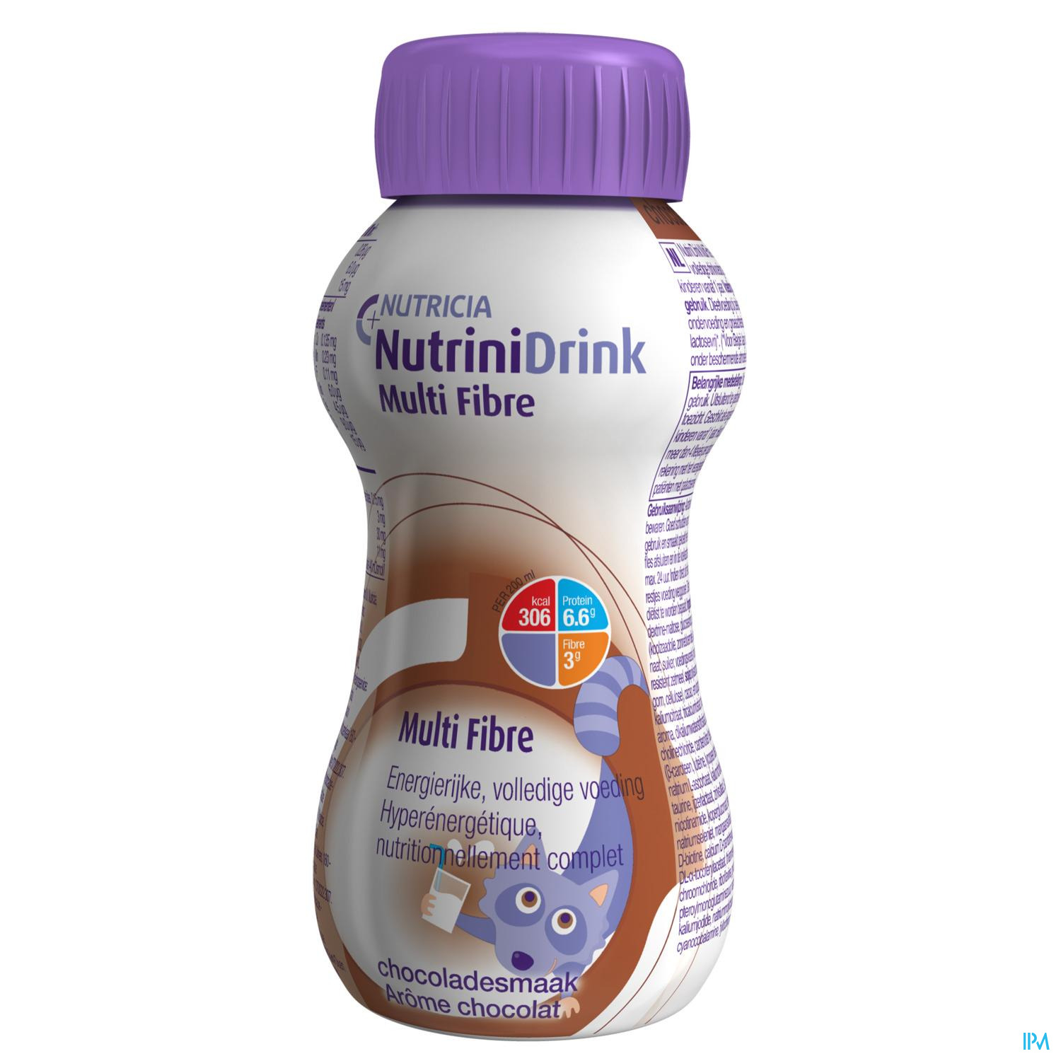 NUTRINIDRINK MULTI FIBRE CHOCOLADESMAAK FLESJE 200ML NUTRINIDRINK MULTI FIBRE CHOCOLADESMAAK FLESJE 200ML