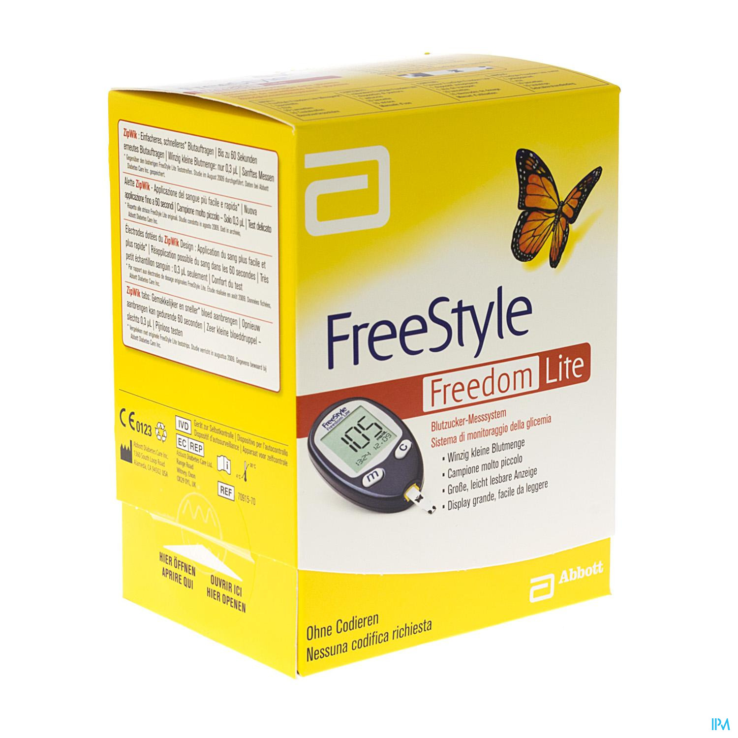 FREESTYLE FREEDOM LIT SENSOR START KIT 7091520 FREESTYLE FREEDOM LIT SENSOR START KIT 7091520
