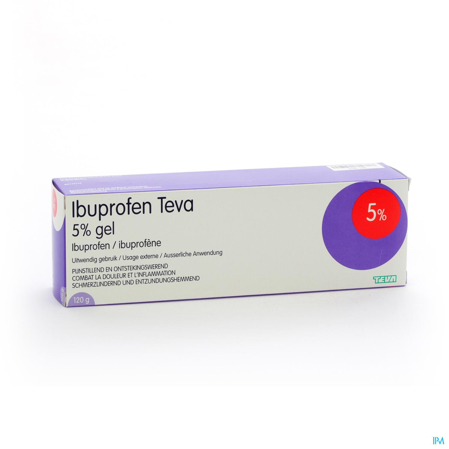 IBUPROFEN TEVA GEL TUBE 120G IBUPROFEN TEVA GEL TUBE 120G