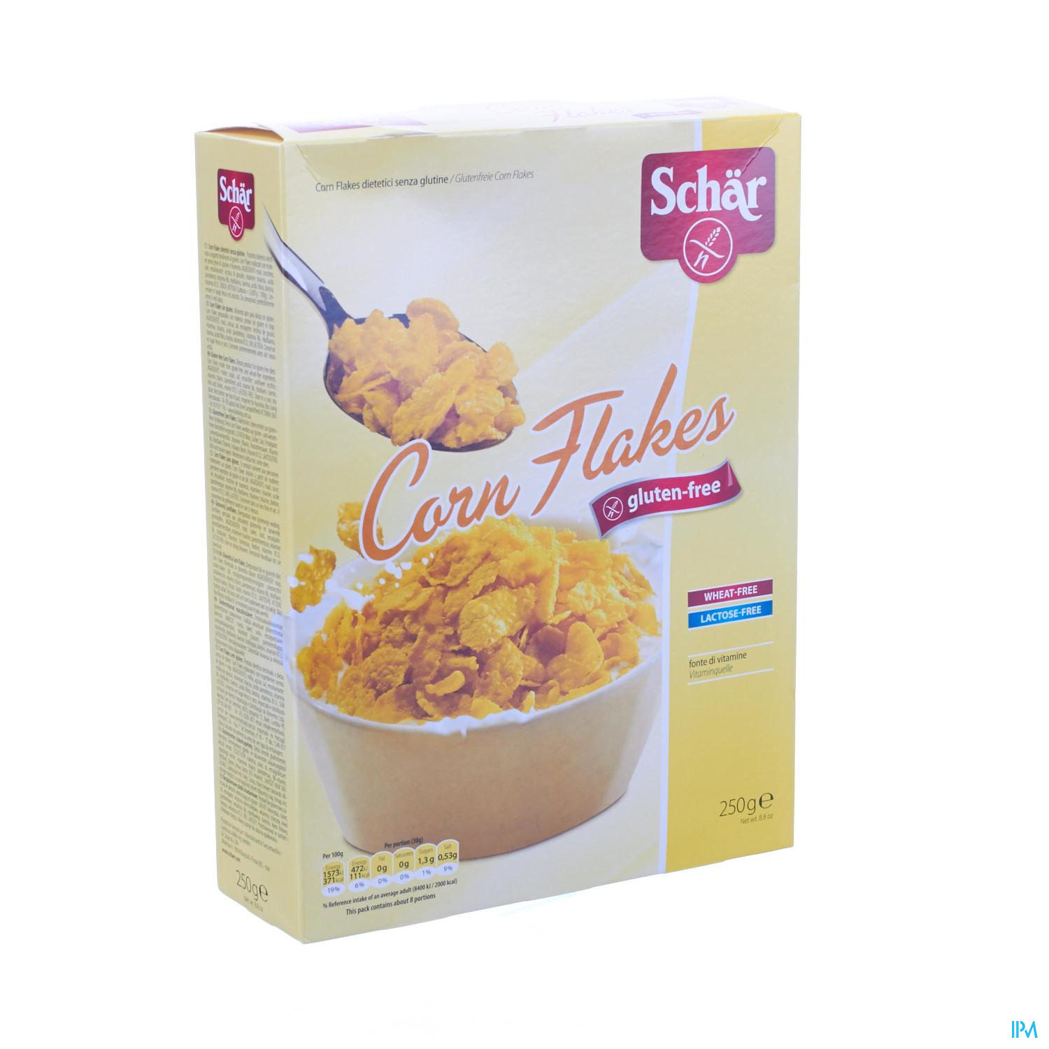 SCHAR CORN FLAKES GLUTENVRIJ 250G 6587 SCHAR CORN FLAKES GLUTENVRIJ 250G 6587
