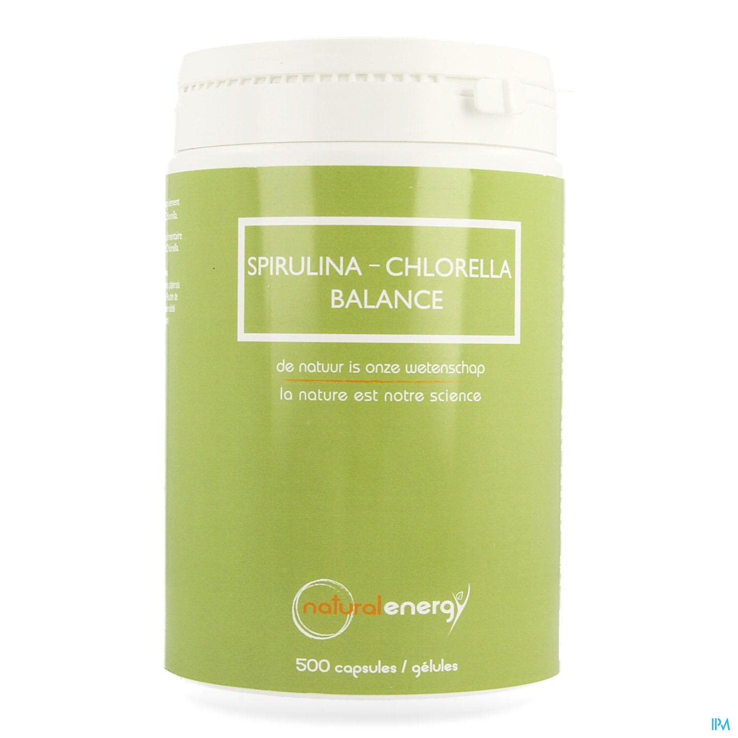 SPIRULINA-CHLORELLA BALANCE NATUR.ENERGY CAPS 500 SPIRULINA-CHLORELLA BALANCE NATUR.ENERGY CAPS 500