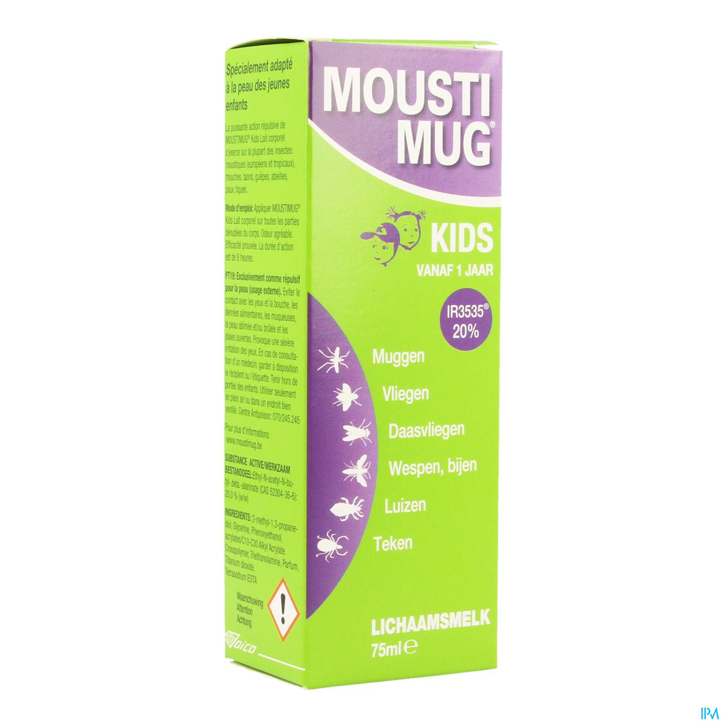 MOUSTIMUG KIDS LICHAAMSMELK NF 75ML VERV.2394666 MOUSTIMUG KIDS LICHAAMSMELK NF 75ML VERV.2394666