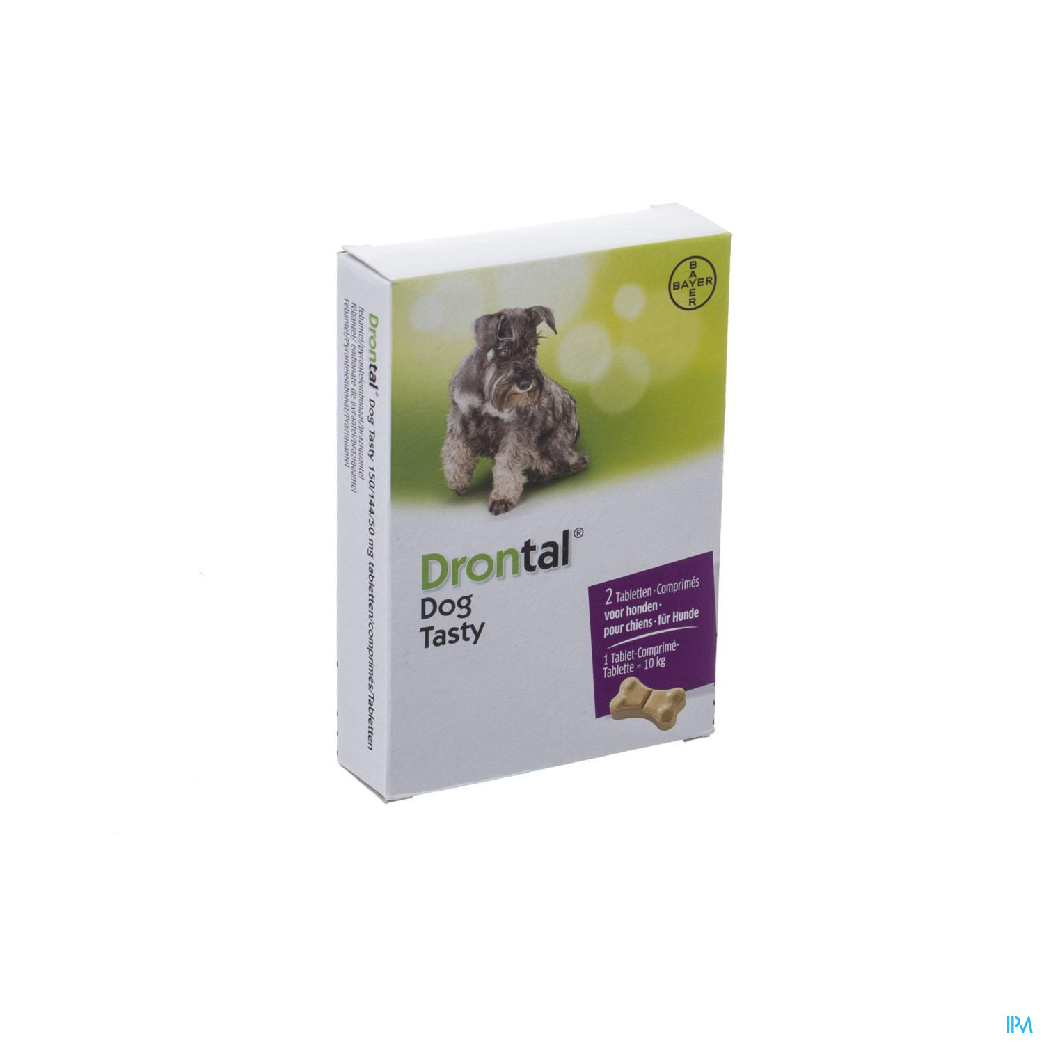 Drontal Dog Tasty Bone 150/144/5mg Chiens 10kg Vermifuge 2