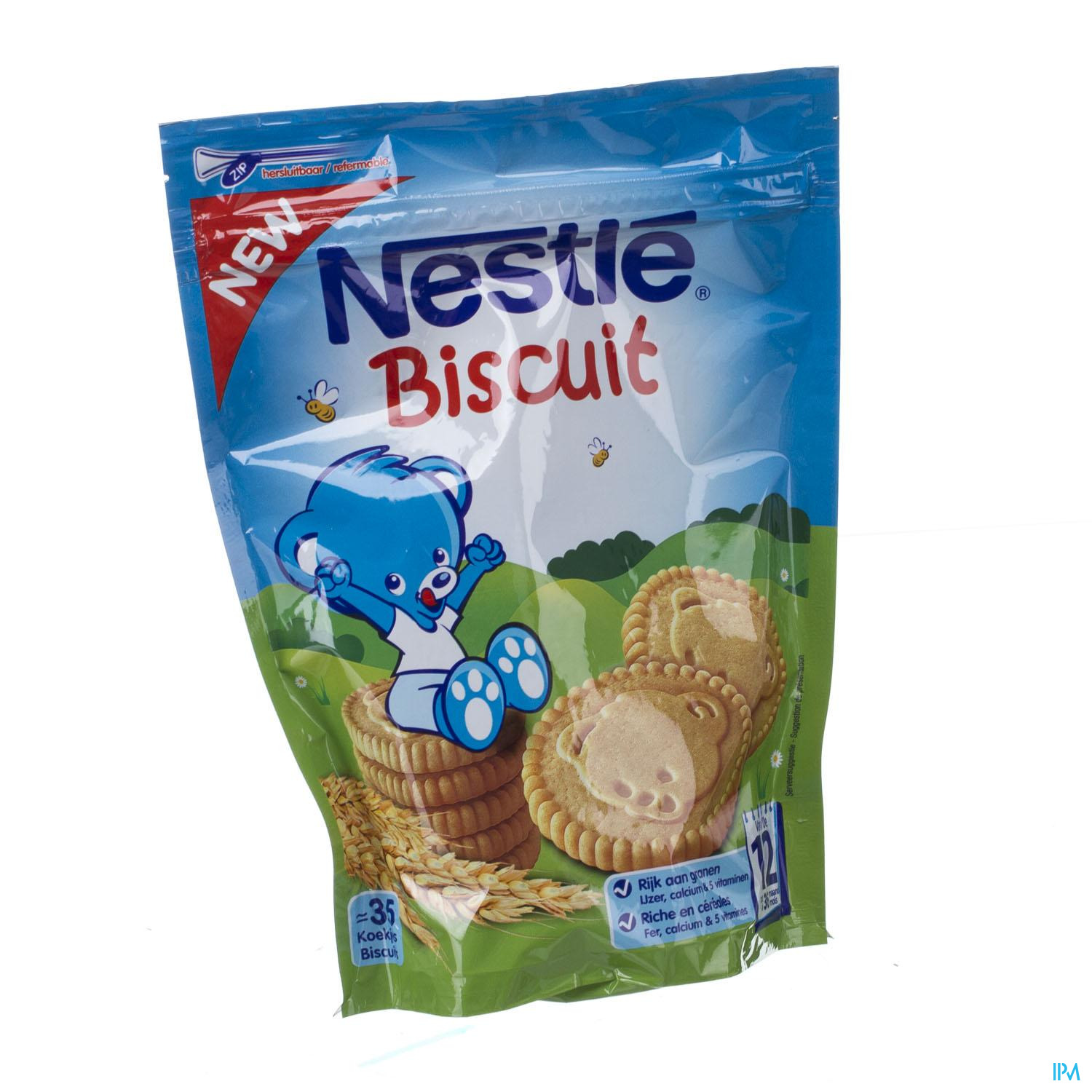 NESTLE BISCUITS NATUUR ZAKJE 180G Een heerlijk Nestlé koekje op basis van granen voor een lekker tussendoortje.
NESTLE® Biscuit is een heerlijk koekje rijk aan granen voor jouw kleine kapoen dat bovendien zijn voedingsevenwicht zal respecteren.
NESTLE® Biscuit, dat is ook :
Een l