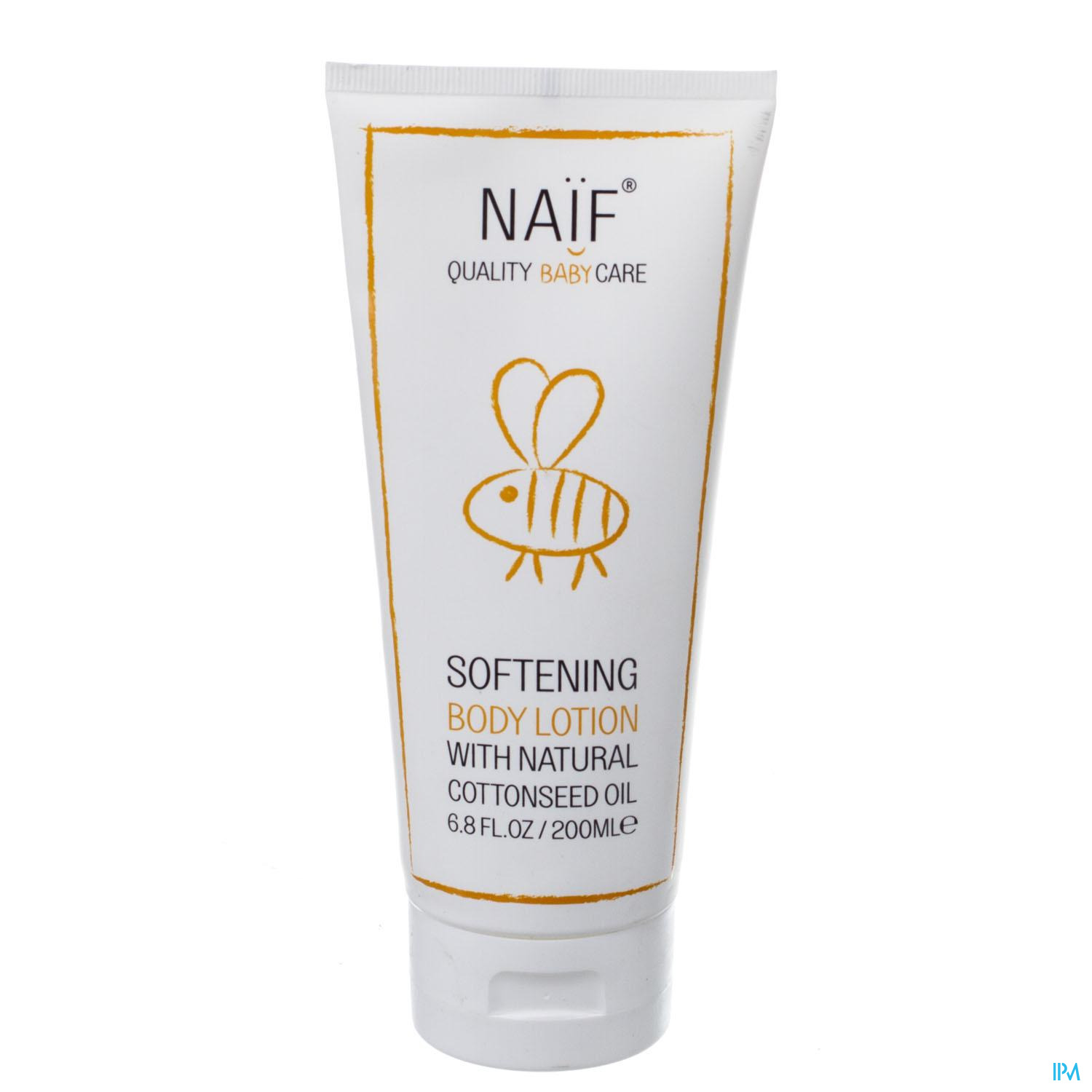 NAIF LAIT CORPOREL BEBE 200ML Rien ne vaut la sensation d'une peau de bébé douce. Pour la garder douce, la peau de bébé a besoin d'un peu plus de soins.
La lotion corporelle apaisante Naïf est pleine d'huiles naturelles, nourrissantes et apaisantes. Comme l'huile de coton, l'huile