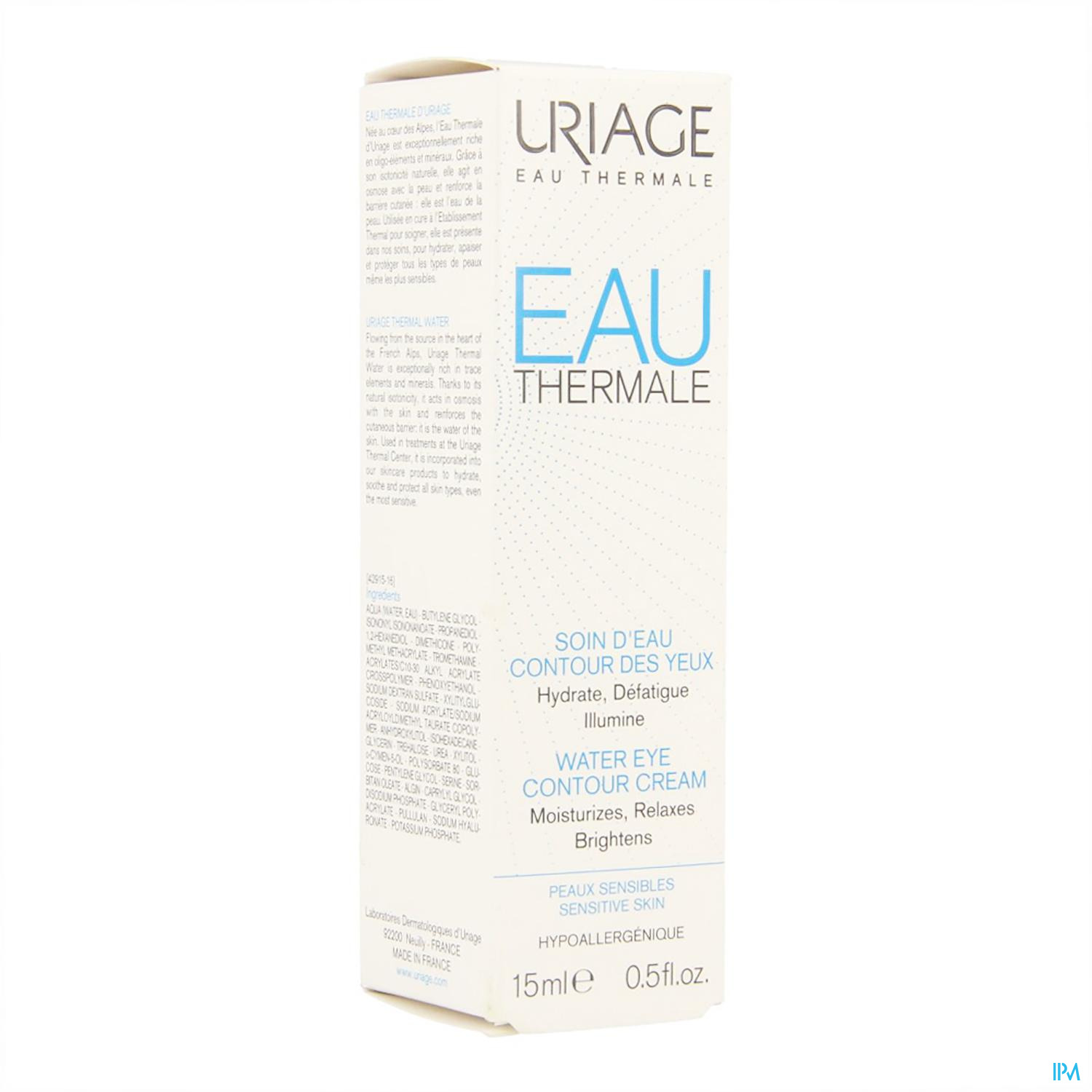 Uriage Thermaal Water Verzorg Oogomtrek 15ml VERZORGING OOGOMTREK
IDEAAL VOOR - Oogcontour
CAPACITEIT - 15 ml
Door haar ontkreukende effect verzacht deze verzorging op waterbasis droogtelijntjes en donkere kringen onder de ogen. Ze voelt heel fris aan en hydrateert bovendien de tere oogomtrek