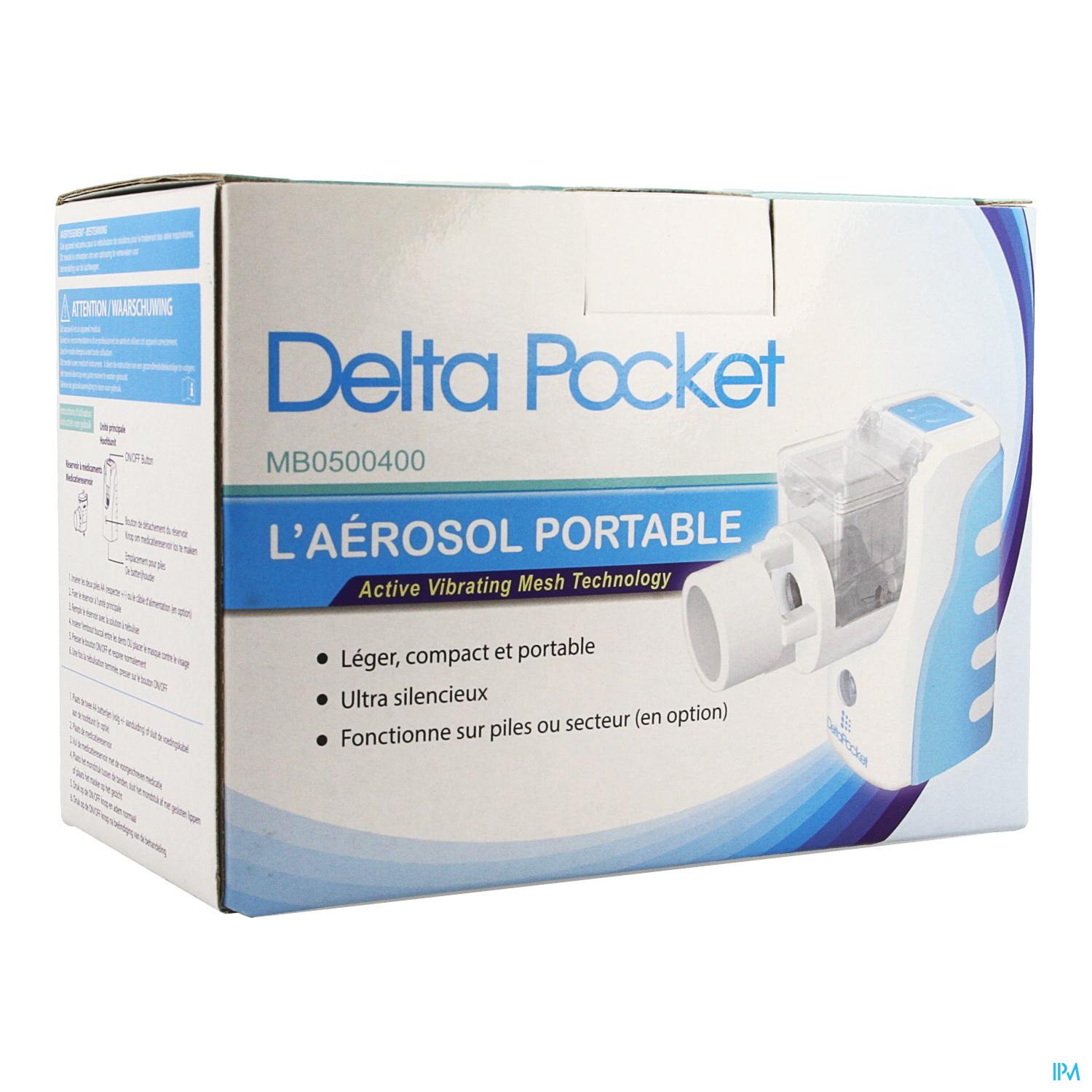 Delta Pocket Aerosol Portable Masque 2 Enfant+adulte - Apotheek Peeters  Oudsbergen (Peeters Pharma BV)