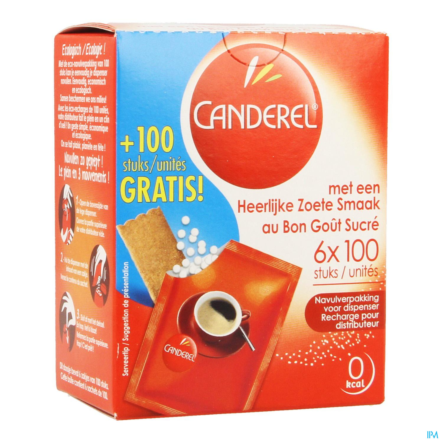 CANDEREL RECHARGE PR DISTRIBUTEUR MAXIPACK 500+100 CANDEREL RECHARGE PR DISTRIBUTEUR MAXIPACK 500+100