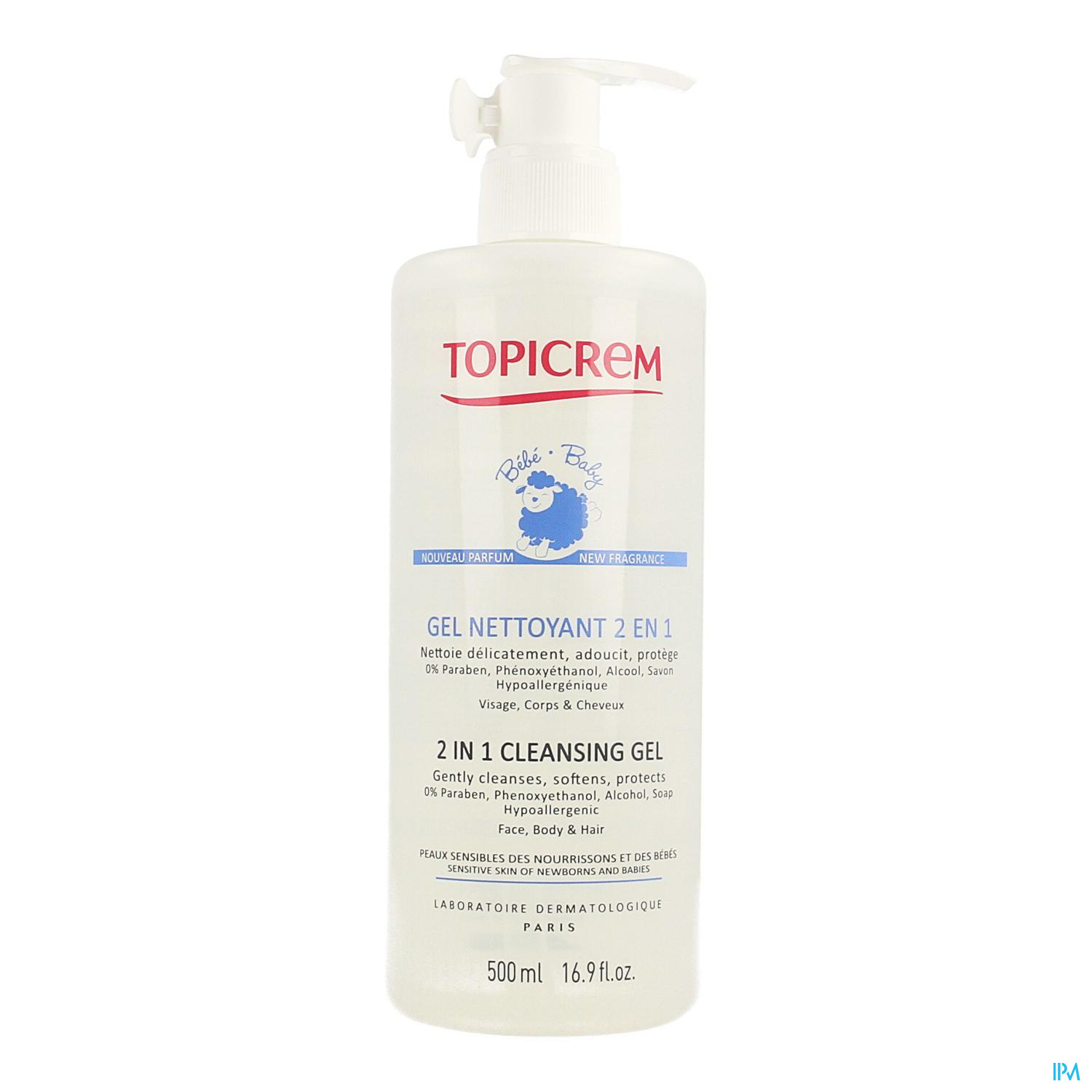 Topicrem Bb Reinigingsgel 2in1 Nf Pompfl 500ml - Badolie & -melk ...