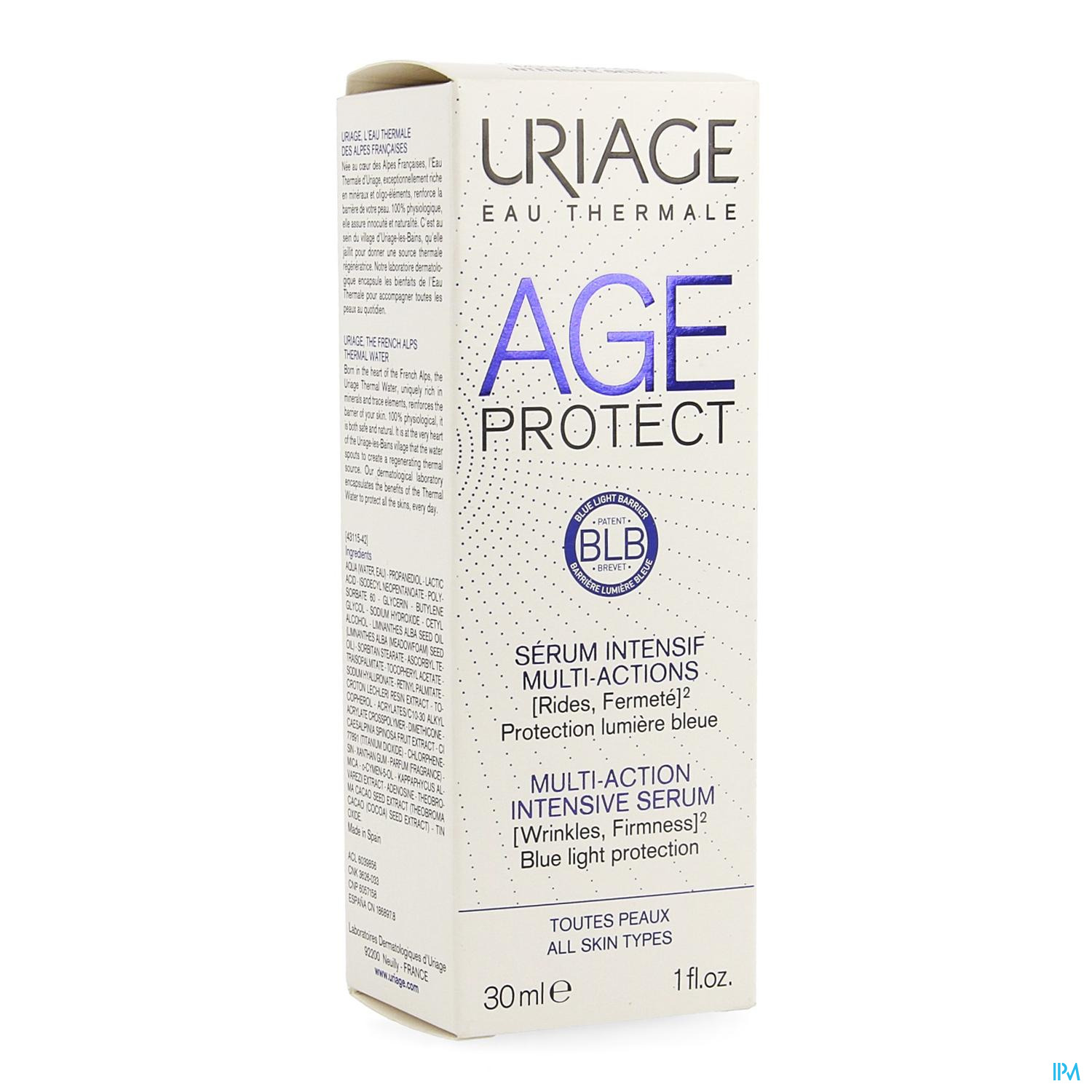 URIAGE AGE PROTECT SERUM MULTI ACTIONS INTENS 30ML Apotheek Peeters