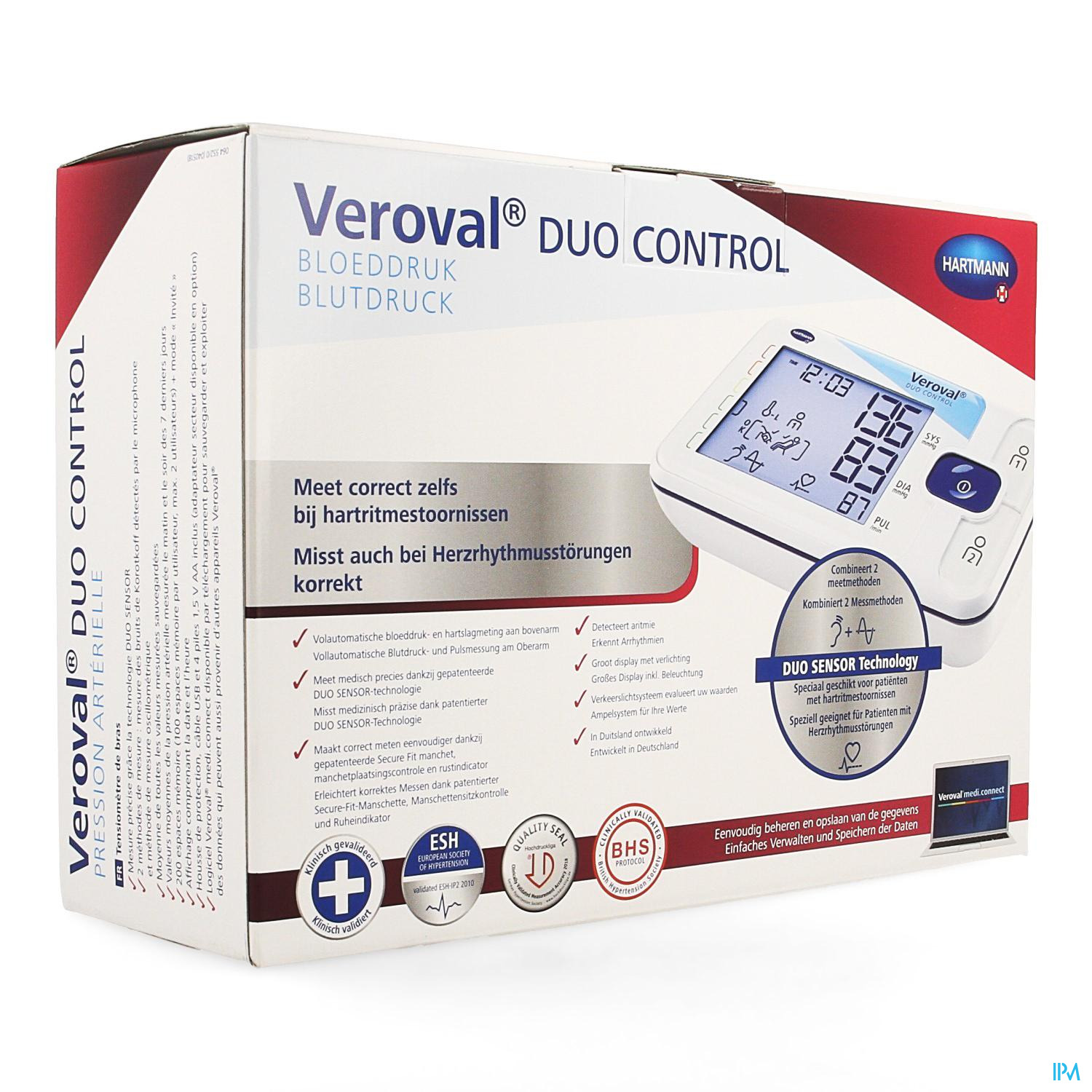 rook Controversieel versnelling Veroval Bloeddrukmeter Duo Control Medium 9255020 - Apotheek Peeters  Oudsbergen (Peeters Pharma BV)