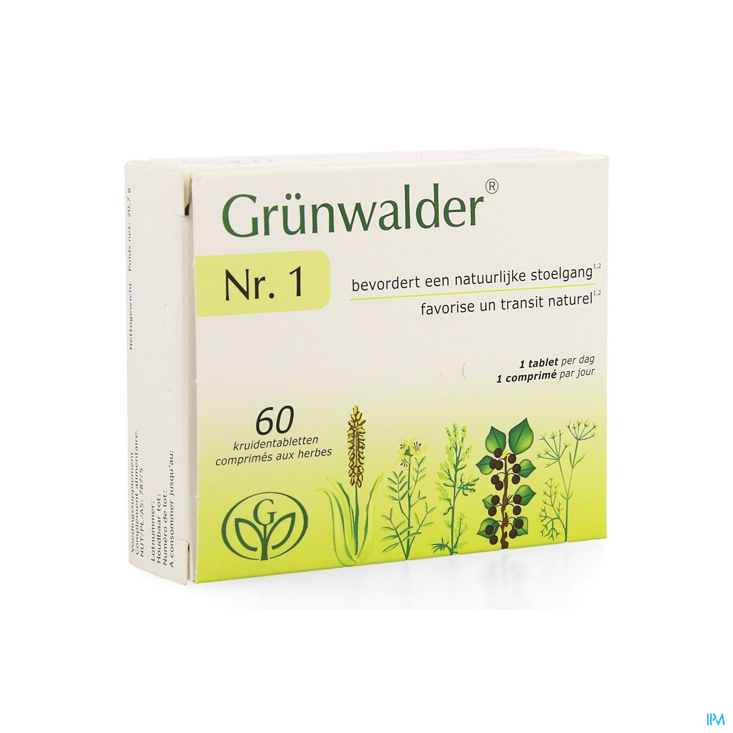 Grunwalder 1 Stoelgang Comp 60 - Darmflora-metabolisme-spijsvertering ...