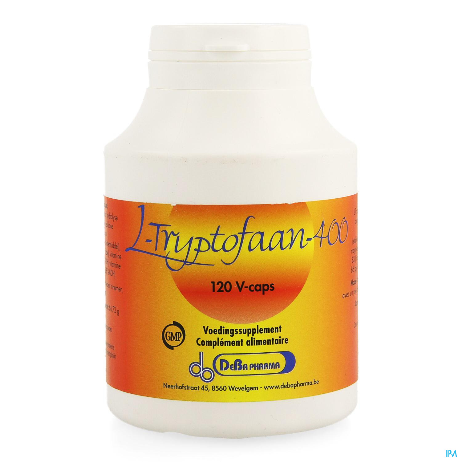 L-TRYPTOPHANE 400MG V-CAPS 120 DEBA L-tryptophane est un acide aminé essentiel pour l’organisme. Il est un des précurseurs de la sérotonine et permet de ce fait de favoriser un bon sommeil et de lutter contre les troubles dépressif.
Le L-Tryptophane est transformé en sérotonine et mélat