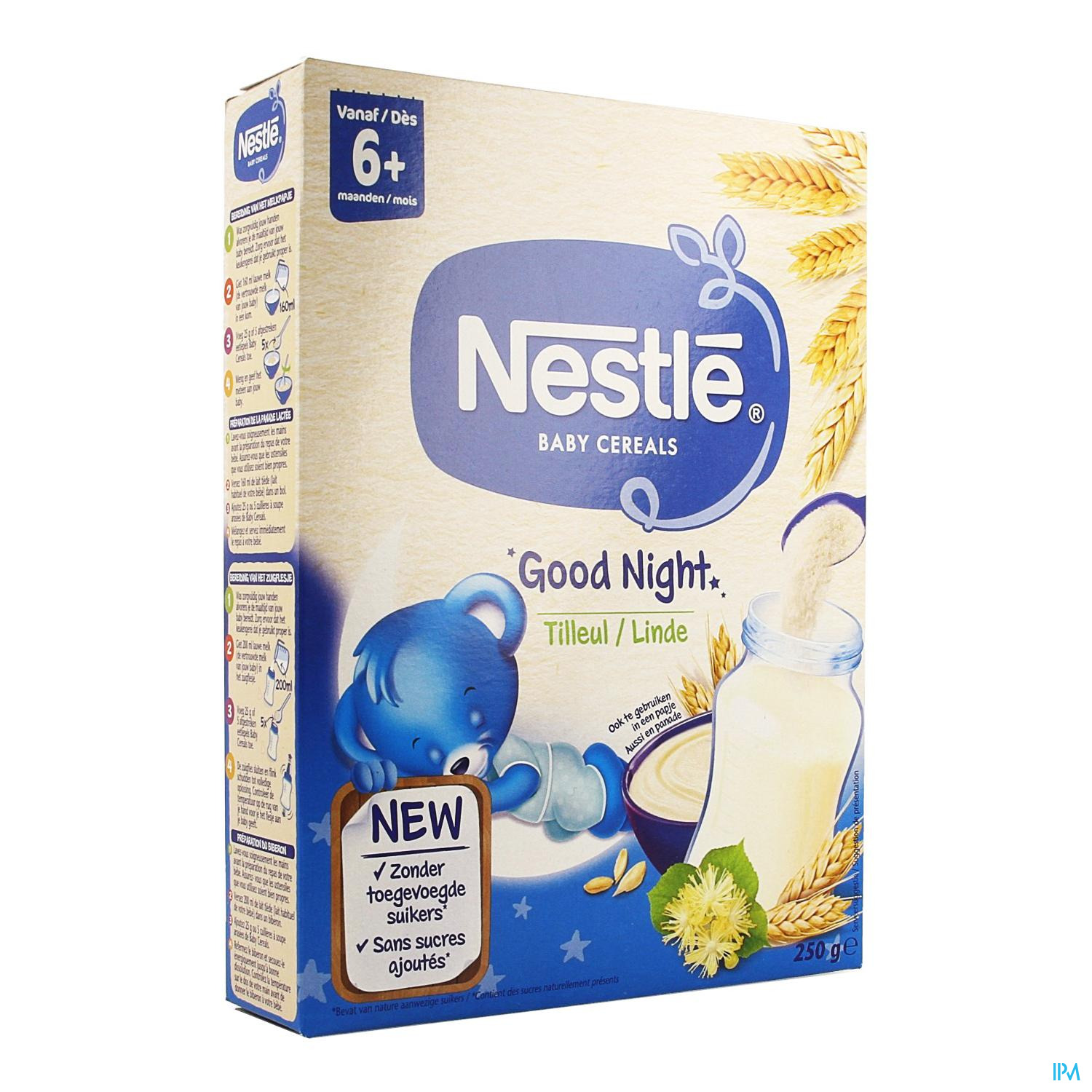 Nestle Baby Cereals Good Night Tilleul 250g Apotheek Peeters Oudsbergen Nv