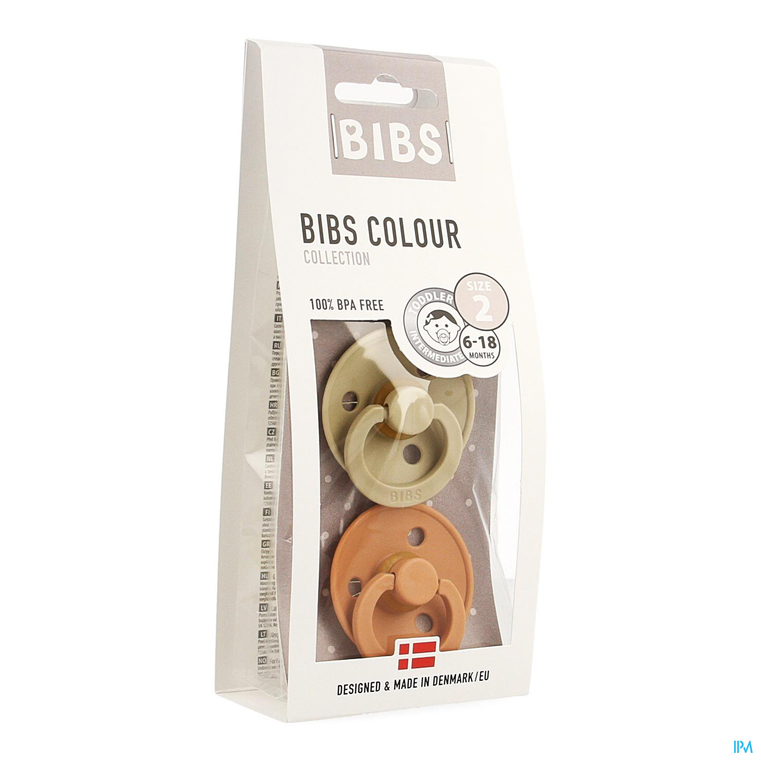 BIBS 2 FOPSPEEN DUO VANILLA PEACH De fopspeennippel is gemaakt van 100% natuurlijk rubberlatex, dat zacht, flexibel en natuurlijk is voor de kleintjes. De ronde en zachte vorm is de borst van de moeder en is daarom een voor de hand liggende keuze voor je baby. Het schild is convex waard