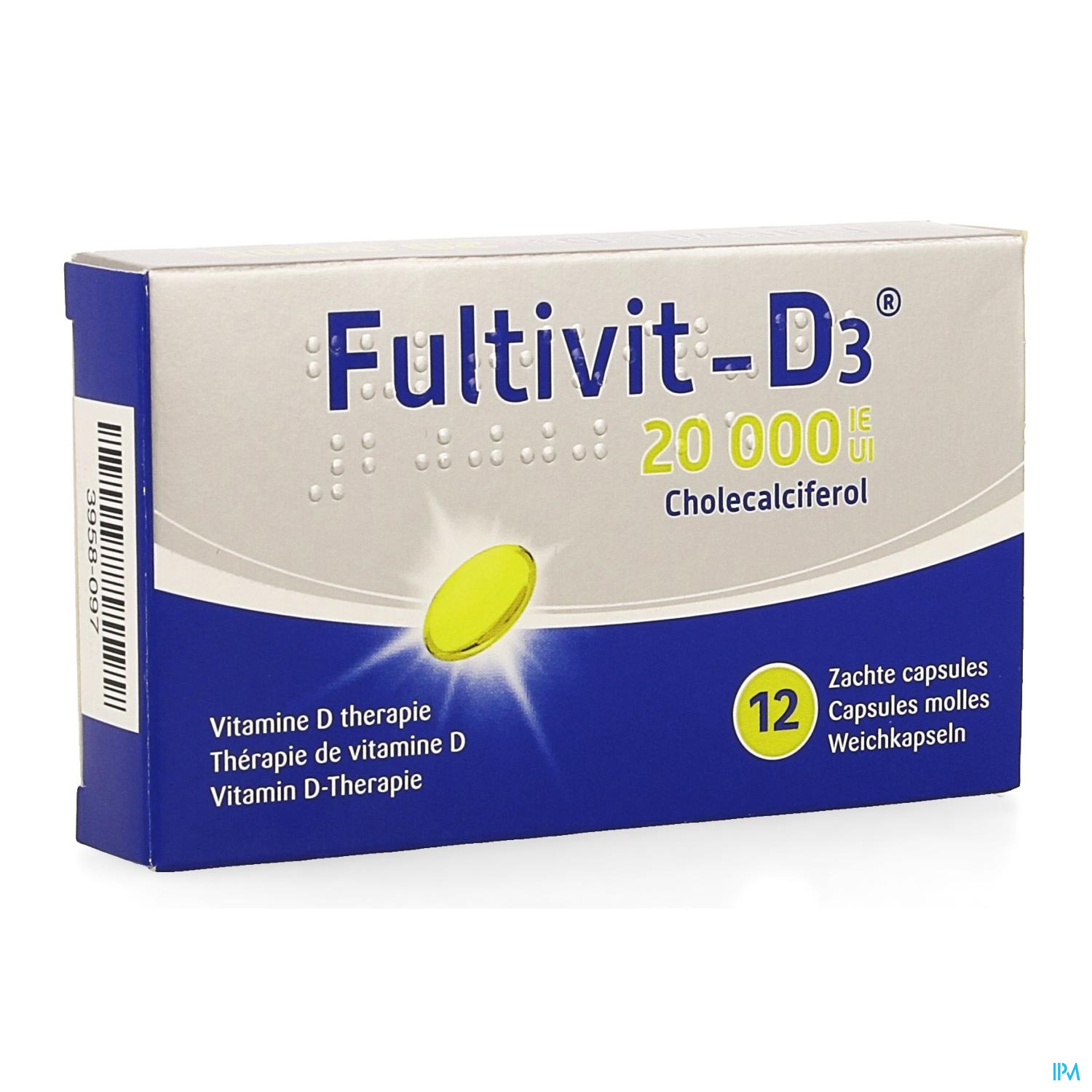 FULTIVIT-D3 20000IE CAPS ZACHT 12 FULTIVIT-D3 20000IE CAPS ZACHT 12