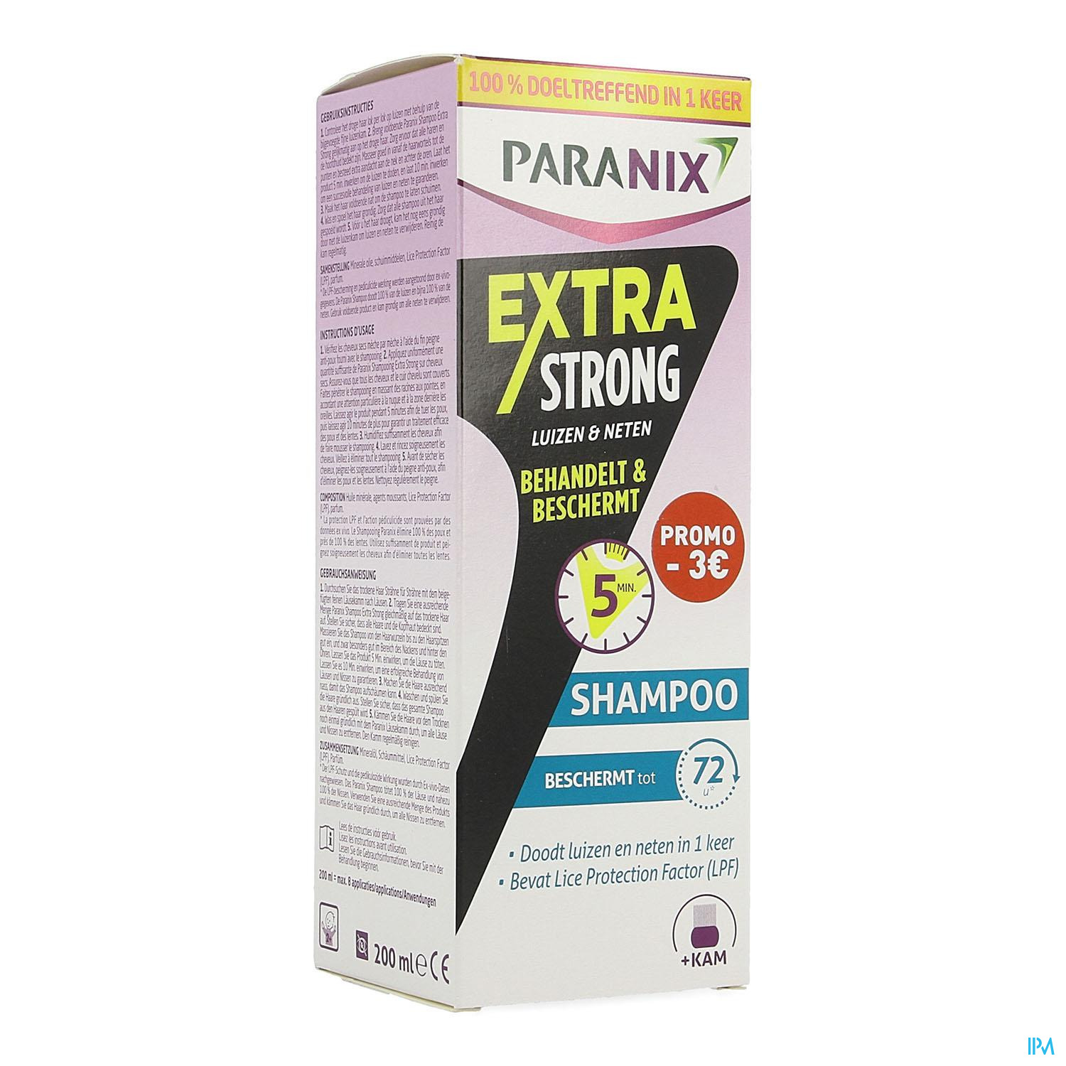 PARANIX EXTRA STRONG SH 200ML PROMO -3 PARANIX EXTRA STRONG SH 200ML PROMO -3