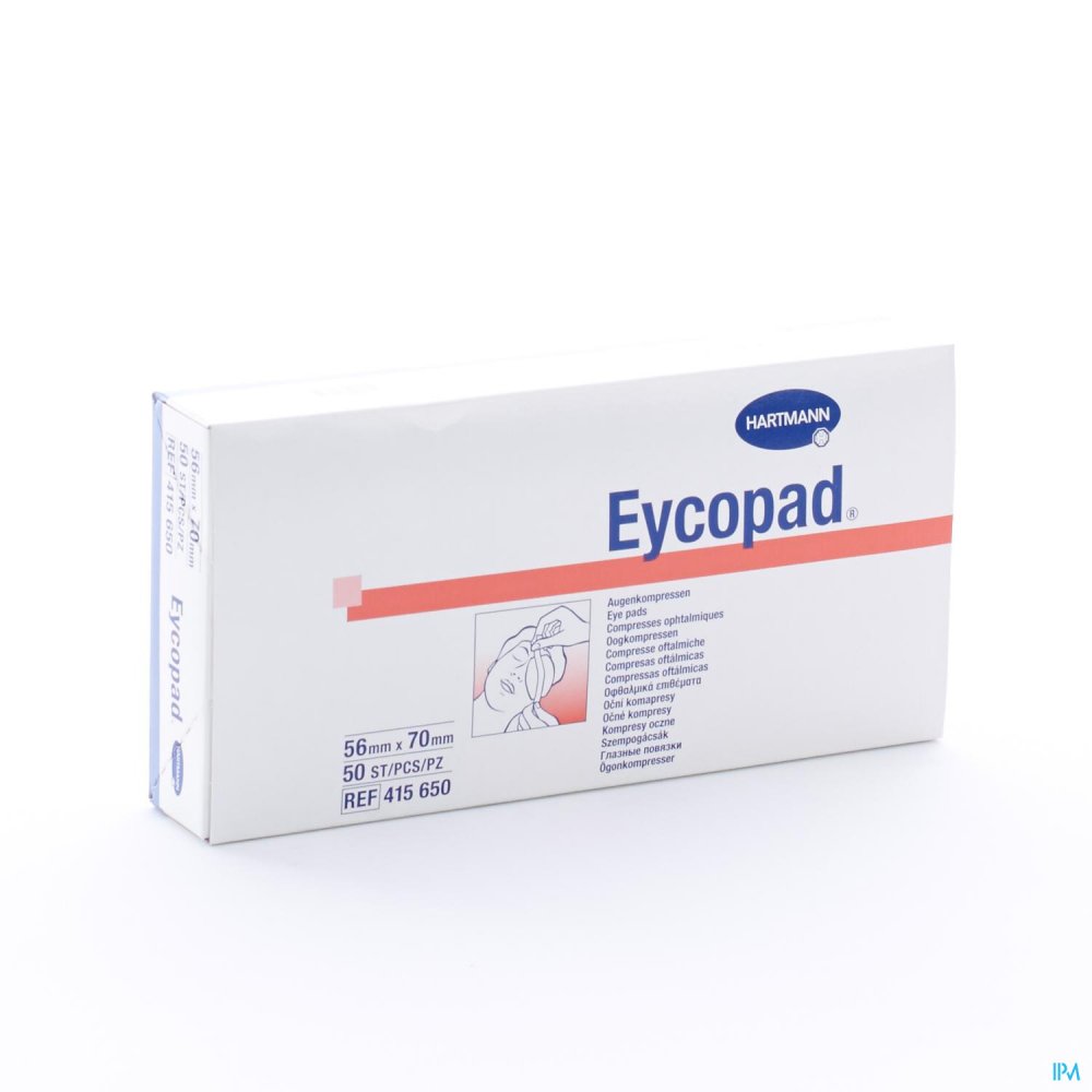 Eycopad Hartm Kp N/st 56x70mm 50 4156503 - Oogkompressen - Kompressen ...
