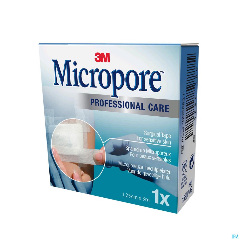 Micropore 3m Tape 12,5mmx5m Rouleau 1 1530p-0s - Pansements adhésifs ...