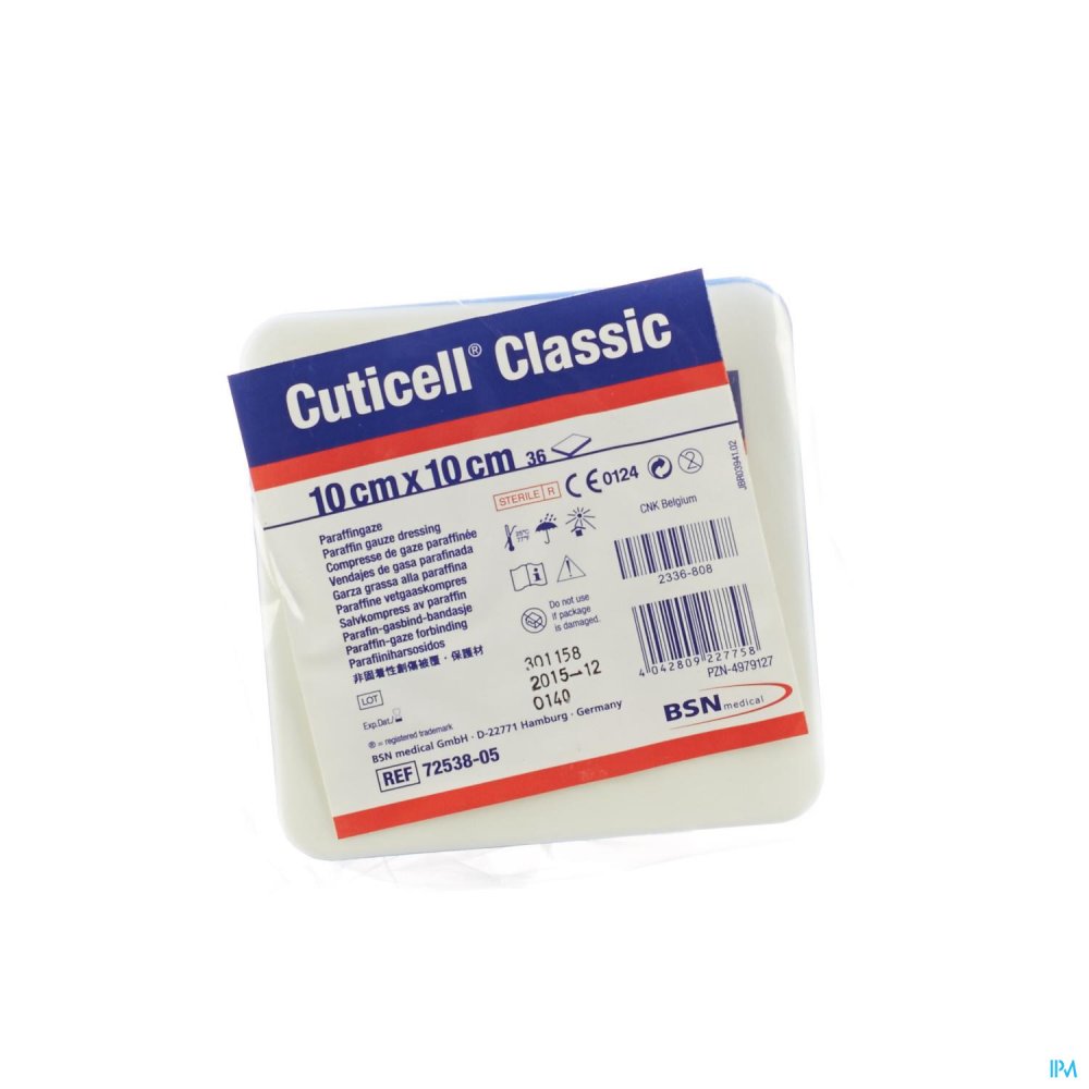 Cuticell Classic Gaaskompres 36 Lagen 10x10cm 1 stuk 7253805 - Apotheek ...
