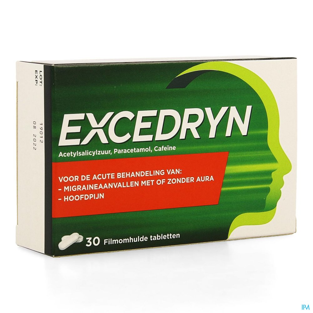 Excedryn Filmomh Tabl 30 - Volwassenen - Pijn & koorts - Geneesmiddelen ...