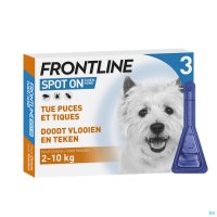 FRONTLINE SPOT ON CHIEN 2-10KG PIPET 3X0,67ML