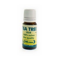 Tea Tree olie  is een 100% pure en natuurlijke etherische olie, gewonnen uit Tea Tree bladeren. Deze bladeren, afkomstig van bomen die enkel in Australië groeien, worden al eeuwen gebruikt door Aboriginals vanwege de zuiverende werking op de huid. 

Tea