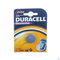 Duracell 3V knoopcel batterij DL/CR 2450, dikte 5mm, diameter 24mm