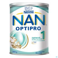 NAN OPTIPRO 1 est un lait standard pour nourrissons, destiné à l'alimentation particulière des nourrissons, dès leur naissance jusqu'à 6 mois, lorsqu'ils ne sont pas allaités.

NAN OPTIPRO 1, développé avec un procédé exclusif Nestlé®.
• Il peut être u