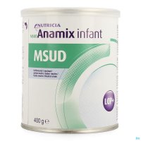 MSUD Anamix infant est une alimentation en poudre pour nourrisson sans isoleucine, leucine et valine. Contient des acides gras polyinsaturés à longue chaîne et des prébiotiques. Elle contient des acides aminés essentiels et non essentiels, des glucides, l