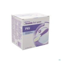 PKU Anamix first spoon is een dieetvoeding voor medisch gebruik bij de dieetbehandeling van fenylketonurie (PKU), geschikt vanaf 6 maanden tot de leeftijd van 5 jaar. 

Een poedervormige eiwitvervanger op basis van aminozuren, laag in fenylalanine, met 