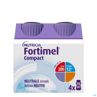 FORTIMEL COMPACT NEUTRE BOUTEILLES 4X125ML