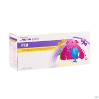 PKU Anamix junior est une poudre sans phénylalanine contenant des acides aminés essentiels et non-essentiels, des glucides, lipides, vitamines, minéraux et oligo-éléments.  A utiliser sous surveillance médicale.

PKU Anamix junior est une alimentation à