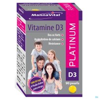 MANNAVITA VITAMINE D3 PLATINUM CAPS 90