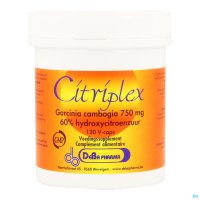 Citriplex bevat het gestandaardiseerd extract van de plant Garcinia Cambogia met als actieve stof hydroxy-citroenzuur (HCA). HCA speelt een belangrijke rol bij de controle van het lichaamsgewicht en eetlust. De werking van HCA belemmert de lever bij de aa