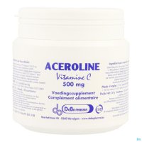 De aceroline 500 zijn zuigtabletten en is samengesteld in een natuurlijke basis van Malpighia Glabra ( West-Indische kers) & ascorbinezuur. Vitamine C is een wateroplosbare vitamine dat bijdraagt tot de instandhouding van de normale werking van het immuun