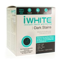 Le nouveau iWhite Dark Stains est conçu spécialement pour la prévention et l’élimination des taches brunes provoquées par : le café, le thé, le,tabac,le vin rouge
